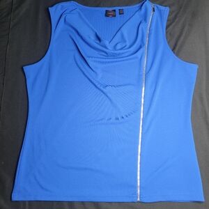 Office Blouse Y2K Style, Size Large Zipper Design